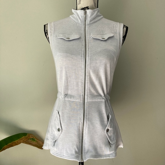 Armani Exchange A|X, Women's Sleeveless Mockneck Vest with Drawstring Waist (S) - Picture 2 of 10